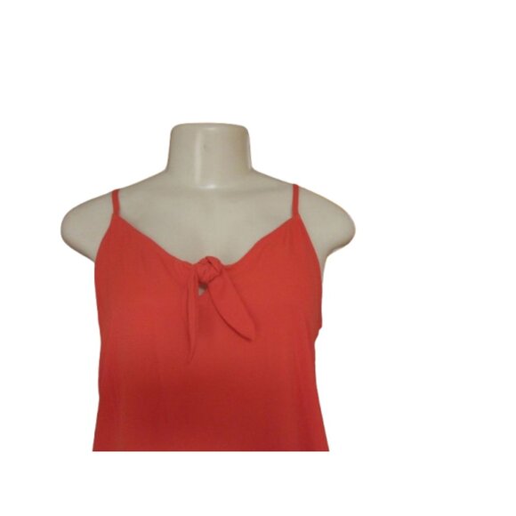 Ann Taylor Loft Womens Coral Sleeveless Bow-Tie Tank Top SP NWT - Picture 2 of 5